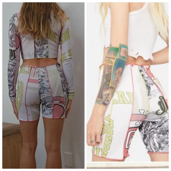 Jaded London SET rare Varsity stitch moto boheme set xs 2